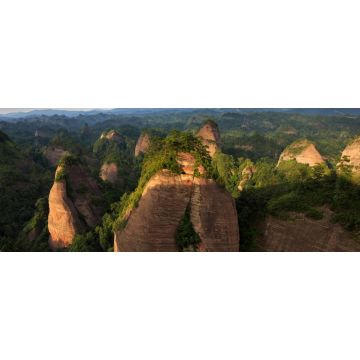 Lais Puzzle - Wanfoshan Danxia Landform, Berg Wanfo,.Hunan, China, Panorama - 2.000 Teile