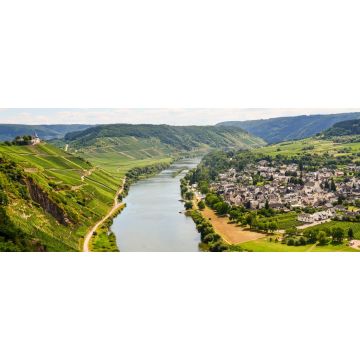 Lais Puzzle - Blick auf die Mosel und die Marienburg in der Nähe des Dorfes Puenderich, Deutschland, Panorama - 2.000 Teile