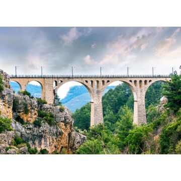 Lais Puzzle - Blick auf die historische Varda-Steinbrücke. Dies ist eine Eisenbahnbrücke in Adana, Türkei. Die Brücke wurde 1888 von den Deutschen gebaut. - 1.000 Teile