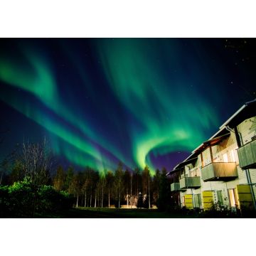 Lais Puzzle - Nordlichter über Häusern. Oulu Finnland - 1.000 Teile