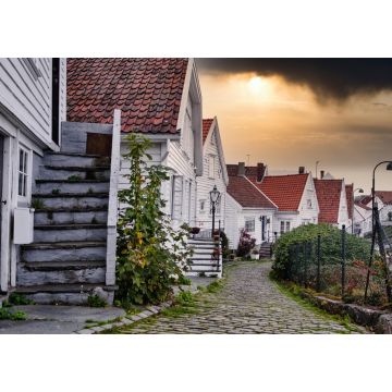 Lais Puzzle - Häuser in der Altstadt von Stavanger und Kopfsteinpflasterstraße - 1.000 Teile