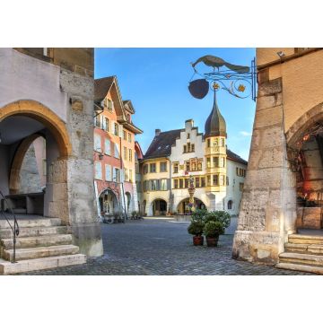 Lais Puzzle - Zunfthäuser auf dem Ringplatz in der Altstadt von Biel, Schweiz - 1.000 Teile