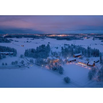 Lais Puzzle - Luftbildpanorama der ländlichen Gegend von Vanhalinna in Lieto, Finnland - 1.000 Teile