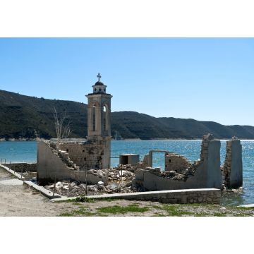 Lais Puzzle - Ruine der verlassenen christlichen Kirche des Heiligen Nikolaus im Kouris-Stausee, Zypern - 1.000 Teile