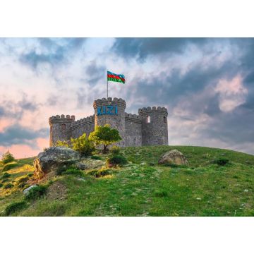 Lais Puzzle - Turm am Eingang zur Stadt Khizi. Aserbaidschan Reisen - 1.000 Teile