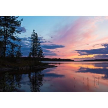 Lais Puzzle - Bunte Abenstimmung am See Lentua bei Kuhmo in Finnland - 1.000 Teile