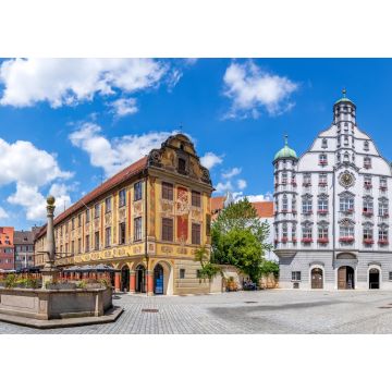 Lais Puzzle - Panorama, Marktplatz, Memmingen, Bayern, Deutschland - 1.000 Teile