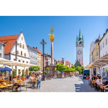 Lais Puzzle - Theresienplatz mit Stadtturm, Straubing, Bayern, Deutschland - 1.000 Teile