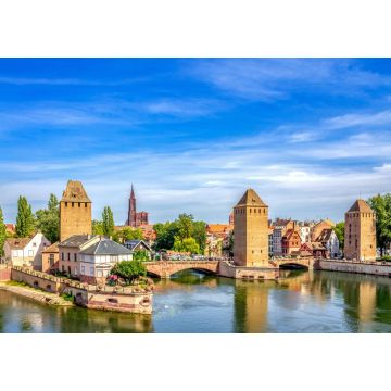 Lais Puzzle - Ponts Couverts, gedeckte Brücken, Straßburg, Frankreich - 1.000 Teile