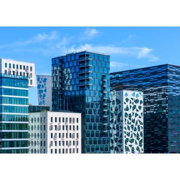 Lais Puzzle - Moderne Bürohochhäuser aus Glas und Stahl in Oslo, Norwegen, Konzepte für Wirtschaft, Business, Handel - 1.000 Teile