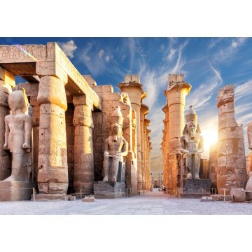 Lais Puzzle - Säulen und Statuen des Haupteingangs des Luxor-Tempels, erster Pylon, Ägypten - 1.000 Teile