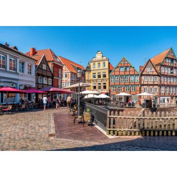 Lais Puzzle - Der Fischmarkt am Hansehafen in Stade in Norddeutschland - 1.000 Teile