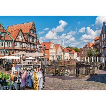 Lais Puzzle - Fischmarkt am Hansehafen in Stade in Norddeutschland - 1.000 Teile