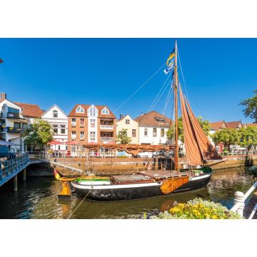 Lais Puzzle - Plattbodenschiff im alten Fleth in Buxtehude - 1.000 Teile