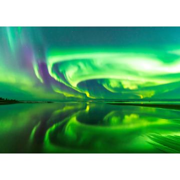 Lais Puzzle - Nordlicht spiegelt sich im Wasser. Storsand, Jakobstad/Pietarsaari Finnland - 1.000 Teile