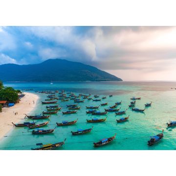 Lais Puzzle - Sonnenaufgang am Strand mit Longtailbooten in Koh Lipe, Satun, Thailand - 1.000 Teile