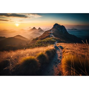 Lais Puzzle - atemberaubende landschaft von phu chi fa vor der dämmerung. Nationalpark von Phu Chi Fa in der thailändischen Provinz Chiang Rai - 1.000 Teile
