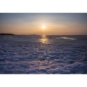 Lais Puzzle - Sonnenuntergang über dem Meer im Winter. Kalajoki, Finnland - 1.000 Teile