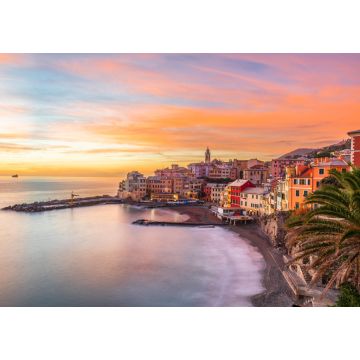 Lais Puzzle - Bogliasco, Genua, Italien Stadtsilhouette am Mittelmeer - 1.000 Teile