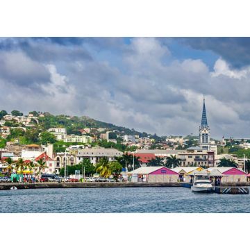 Lais Puzzle - Brücke vor der schönen Stadtkulisse von Georgetown in Guyana - 1.000 Teile