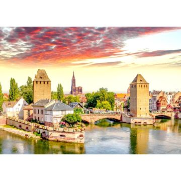 Lais Puzzle - Pont Couverts, Brücken, Strassburg, Frankreich - 1.000 Teile