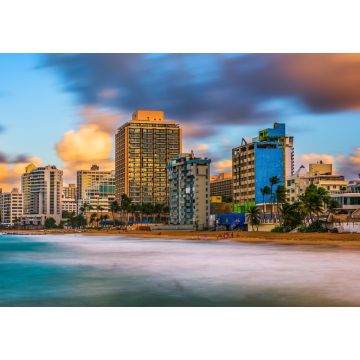 Lais Puzzle - Skyline des Resorts von San Juan, Puerto Rico, am Strand von Condado - 1.000 Teile
