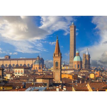 Lais Puzzle - Bologna, Italien: Skyline und berühmte Türme auf dem Dach - 1.000 Teile