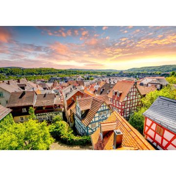 Lais Puzzle - Blick über Marburg an der Lahn, Hessen, Deutschland - 1.000 Teile
