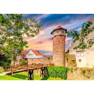 Lais Puzzle - Stadtmauer, Altstadt, Michelstadt, Hessen, Deutschland - 1.000 Teile