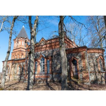 Lais Puzzle - Landschaft mit Ruinen einer alten Kirche, ehemalige orthodoxe Kirche von Tänassilm, Estland - 1.000 Teile