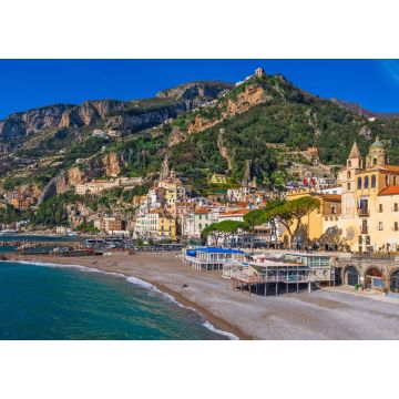Lais Puzzle - Amalfi, Italien Küstenstadt-Silhouette am Tyrrhenischen Meer - 1.000 Teile