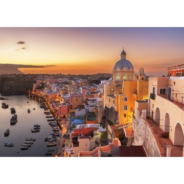 Lais Puzzle - Procida, Italien alte Stadtsilhouette im Mittelmeer - 1.000 Teile