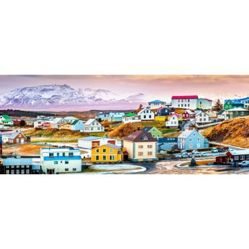 Lais Puzzle - Stykkisholmur - bunte isländische Häuser. Stykkisholmur ist eine Stadt im westlichen Teil von Island, im nördlichen Teil der Halbinsel Saefellsnes - 2.000 Teile