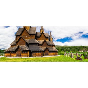 Lais Puzzle - Sonniger Sommertag an der Stabkirche von Heddal, Telemark, Norwegen - 2.000 Teile