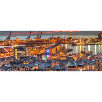 Lais Puzzle - Genua, Italien Stadtsilhouette am Hafen - 2.000 Teile