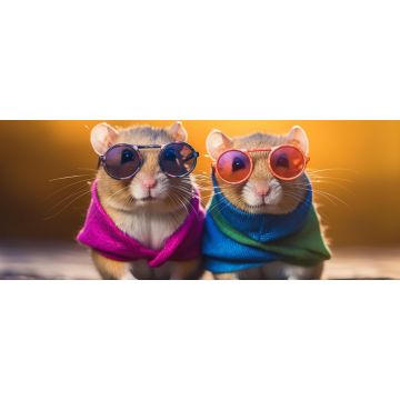Lais Puzzle - Tierische Sommermode: Rennmäuse und Hamster mit bunten Sonnenbrillen - 2.000 Teile