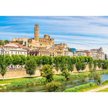 Lais Puzzle - Kathedrale Seu Vella mit dem Fluss Segre in Lleida, Spanien - 1.000 Teile