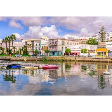 Lais Puzzle - Traditionelle weiße Architektur der Region entlang des Flussufers in Ayamonte, Provinz Huelva, Andalusien, Spanien - 1.000 Teile