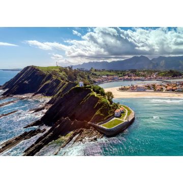 Lais Puzzle - Luftaufnahme von Ribadesella und seinem Mündungsgebiet in Asturien, Spanien. - 1.000 Teile