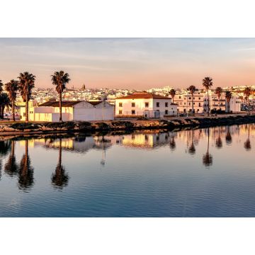 Lais Puzzle - Panoramablick auf Conil de la Frontera in Südspanien bei Sonnenuntergang - 1.000 Teile