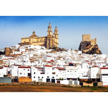 Lais Puzzle - Ansicht der alten andalusischen Stadt mit Kirche und Burg. Olvera, Spanien - 1.000 Teile