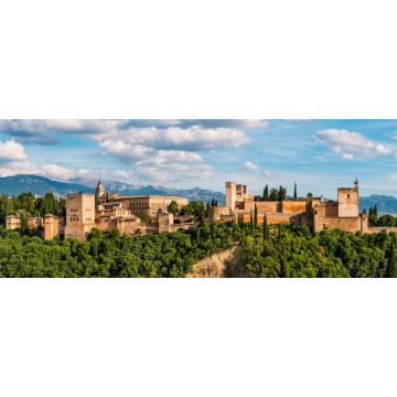 Lais Puzzle - Panoramaaussicht auf die Alhambra mit blauem bewölktem Himmel in Granada. Andalusien, Spanien - 2.000 Teile