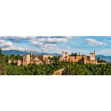Lais Puzzle - Panoramaaussicht auf die Alhambra mit blauem bewölktem Himmel in Granada. Andalusien, Spanien - 1.000 Teile