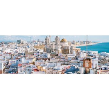 Lais Puzzle - Panoramasicht auf die Dächer der Altstadt und die Kathedrale von Santa Cruz am Nachmittag vom Turm Tavira in Cadiz, Andalusien, Spanien - 1.000 Teile