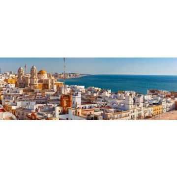 Lais Puzzle - Panoramasicht auf die Dächer der Altstadt und die Kathedrale von Santa Cruz am Morgen vom Turm Tavira in Cadiz, Andalusien, Spanien - 1.000 Teile
