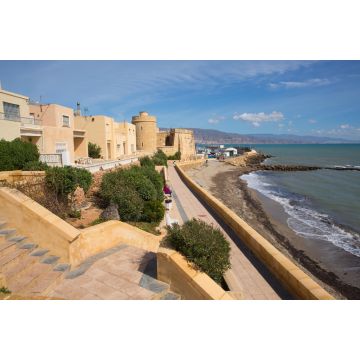 Lais Puzzle - Küstenweg und Burg Roquetas del Mar de Santa Ana Costa de Almería, Andalusien, Spanien - 2.000 Teile
