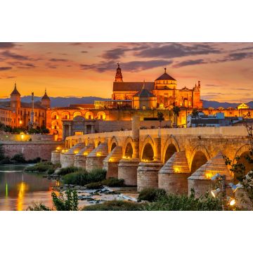 Lais Puzzle - Abendblick auf die Kathedrale mit römischer Brücke in Cordoba - Spanien - 2.000 Teile