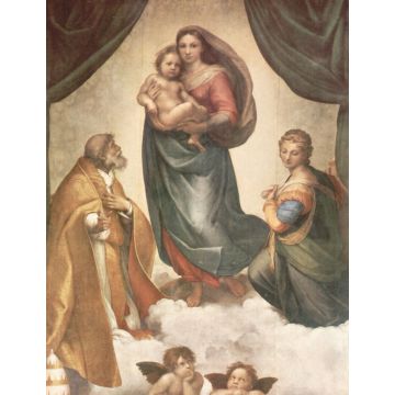 Lais Puzzle - Raffael - Sixtinische Madonna, Szene: Maria mit Christuskind, Hl. Papst Sixtus II. und Hl. Barbara - 1.000 Teile