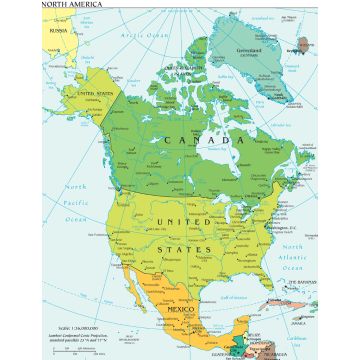 Lais Puzzle - Landkarte Nordamerika - 1.000 Teile