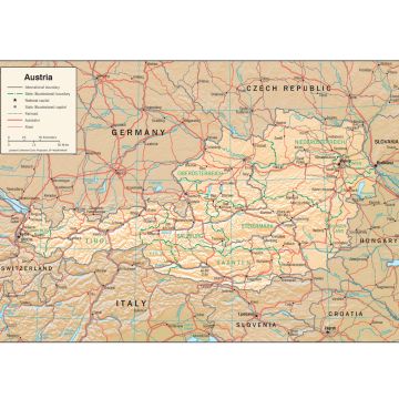 Lais Puzzle - Physische Landkarte Österreich - 1.000 Teile